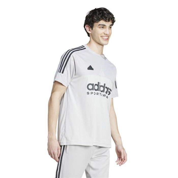 Camiseta de Manga Corta Hombre Adidas Tiro Gris