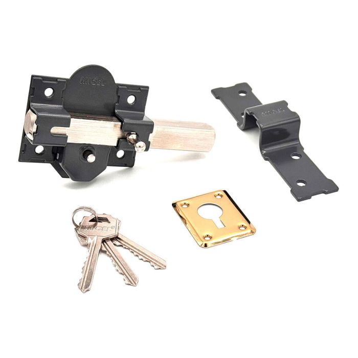 Cerrojo de seguridad Micel crr08 86b/70 Acero 70 mm Gris Sobreponer 4