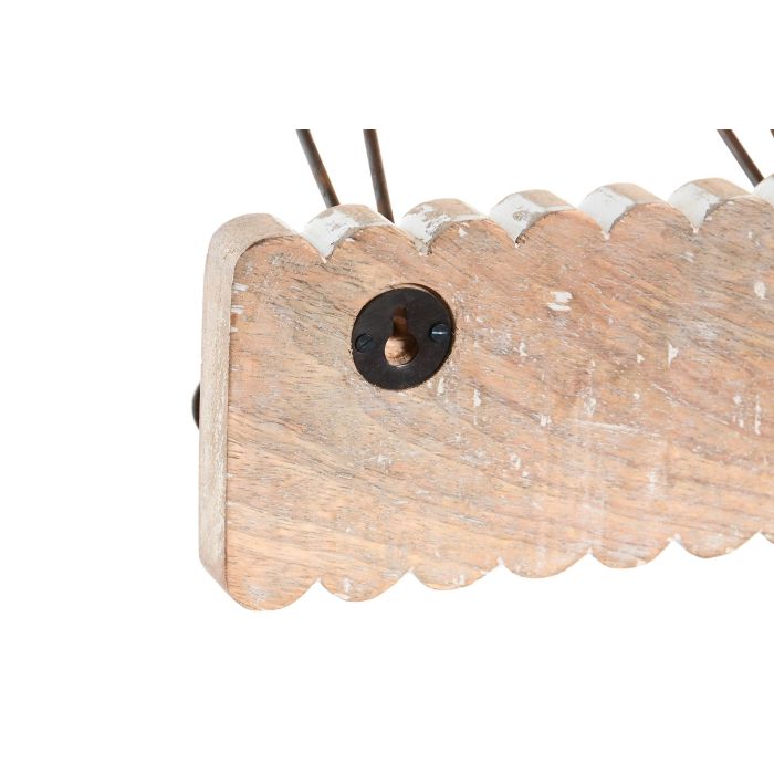 DKD Home Decor Perchero de Pared Colonial de Madera de Mango y Hierro, 5 Colgadores, Acabado Decapé, Color Natural, 61x10x21 cm 2 DKD Home Decor Perchero de Pared Colonial de Madera de Mango y Hierro, 5 Colgadores, Acabado Decapé, Color Natural, 61x10x21 cm 2