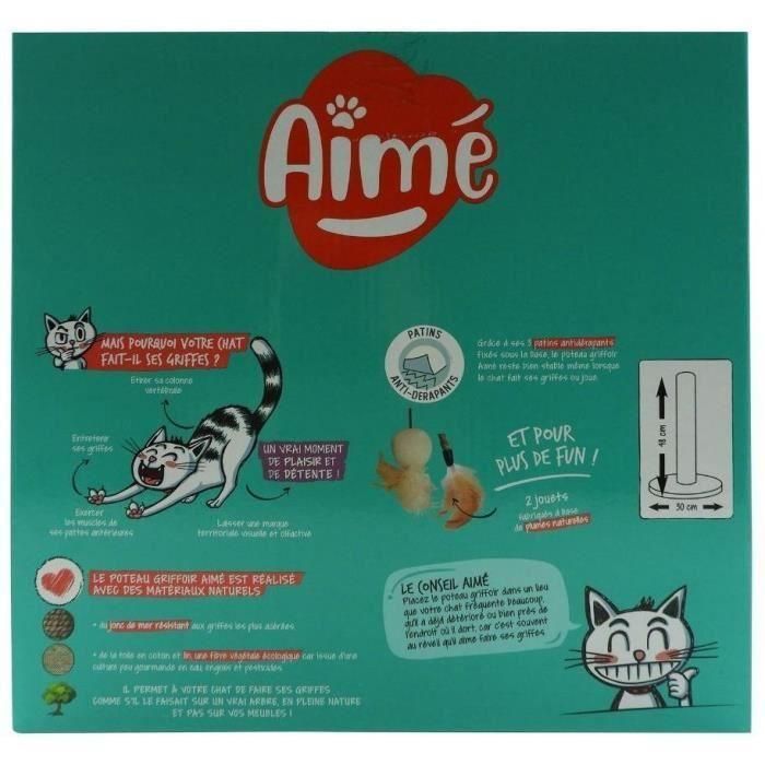 AIME Poste rascador simple - Para gatos 2 AIME Poste rascador simple - Para gatos 2