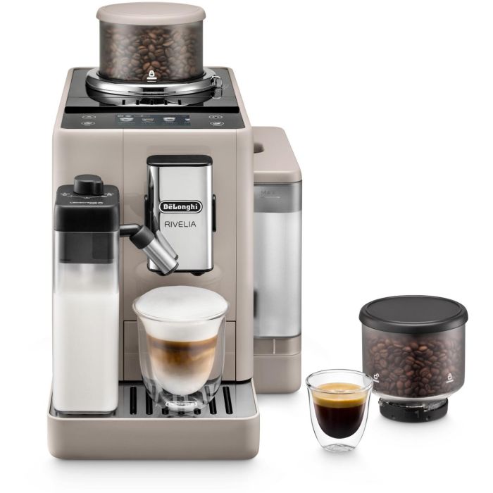 DeLonghi EXAM440.55.BG Máquina de Café Espresso Rivelia Automática con Molinillo y Espumador de Leche 1.4L Beige 0 DeLonghi EXAM440.55.BG Máquina de Café Espresso Rivelia Automática con Molinillo y Espumador de Leche 1.4L Beige 0