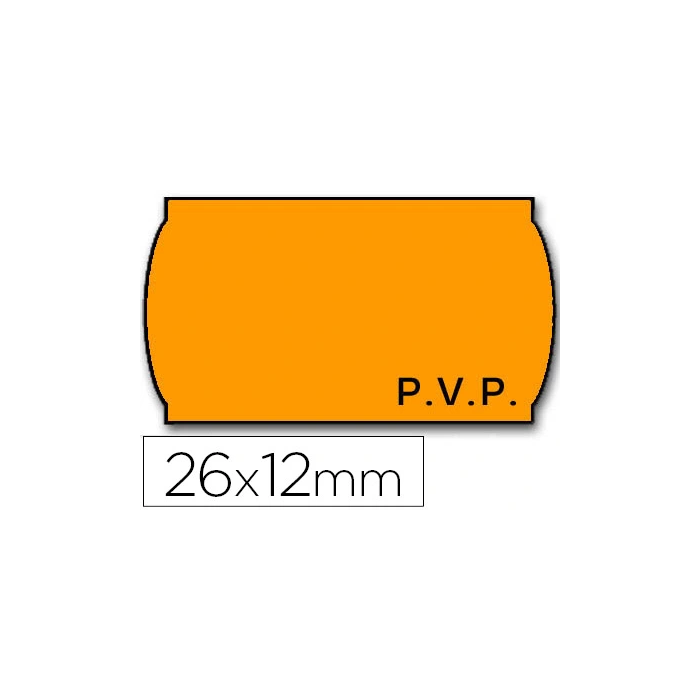 Meto Etiquetas Onduladas 26x12 mm Naranja Fluor Adh. 2 Rollos 1500 Etiquetas PVP 0 Meto Etiquetas Onduladas 26x12 mm Naranja Fluor Adh. 2 Rollos 1500 Etiquetas PVP 0