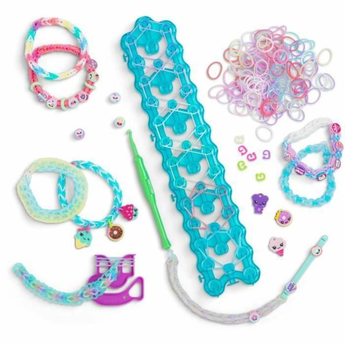 Bandai Rainbow Loom Kit para Crear Pulseras Elásticas Personalizadas - Incluye 4000 Bandas y Perlas Beadmojis, Ideal para Niños +4 Años 4 Bandai Rainbow Loom Kit para Crear Pulseras Elásticas Personalizadas - Incluye 4000 Bandas y Perlas Beadmojis, Ideal para Niños +4 Años 4