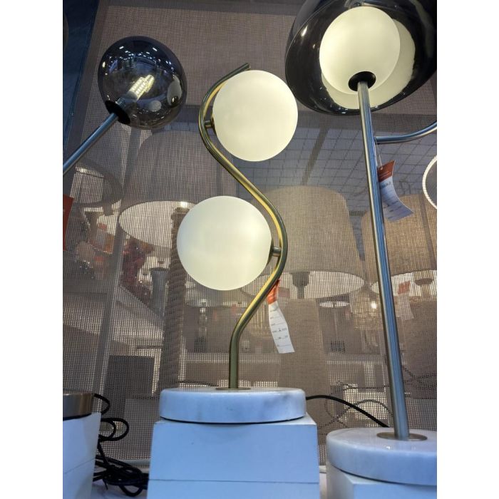 DKD Home Decor Lámpara Sobremesa Moderno Mármol y Cristal 16 x 48 x 16 cm (2 Unidades) 3