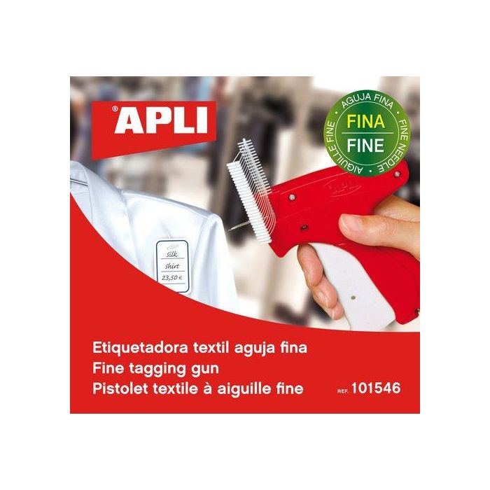 Apli Pistola Textil Etiquetadora de Aguja Fina para Productos Delicados