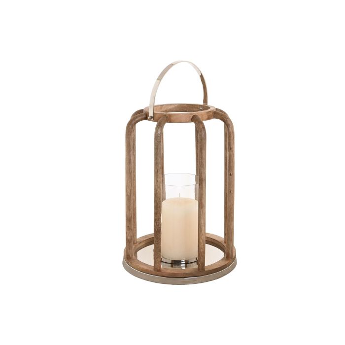 Portavela Moderno DKD Home Decor Marron Plateado 30 x 42 x 30 cm 3 Portavela Moderno DKD Home Decor Marron Plateado 30 x 42 x 30 cm 3