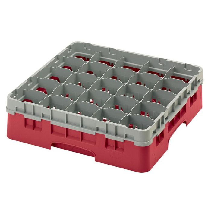CAMBRO - 25S418-416 - Cesta de lavado 25 comp. 1 altura - 8,7 cm Ø máx. - alt. máx. 11,8cm - 50 x 50 x 14,3 cm - Arándano