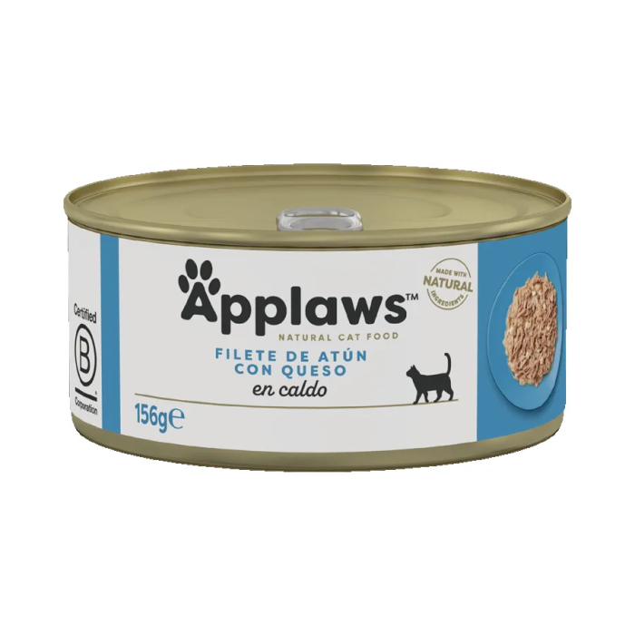 Applaws Alimento Húmedo para Gatos Atún con Queso 24x156gr - Complemento Natural
