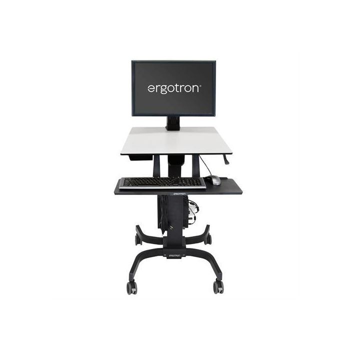 Ergotron WorkFit-C Single HD Carro multimedia Sit-Stand Workstation para monitor 30" 12.7kg Negro/Gris