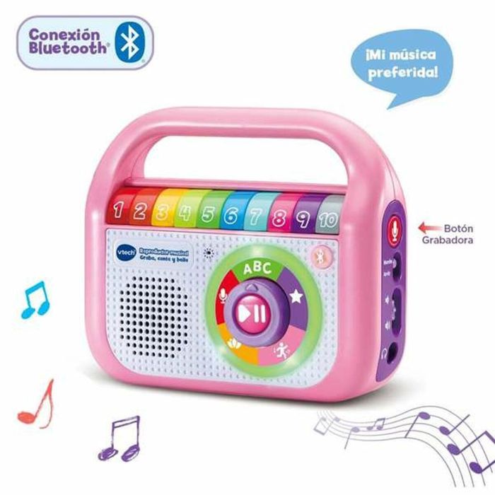 Vtech Reproductor Musical Infantil Graba, Canta y Baila Rosa para Niños (18 Meses a 5 Años) con Pilas (14,8x17,5x6 cm) 5