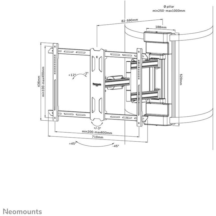 Soporte TV Neomounts WL40S-910BL16 45 kg 40" 7 Soporte TV Neomounts WL40S-910BL16 45 kg 40" 7