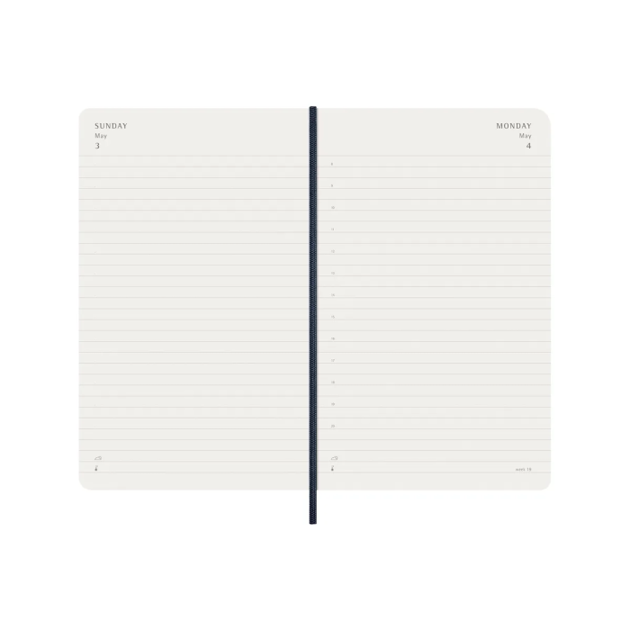 Agenda 2026 Tapa Blanda 12 Meses Diaria L (13 X 21 Cm) Azul Zafiro Moleskine Dsb2012Dc3Y26 2