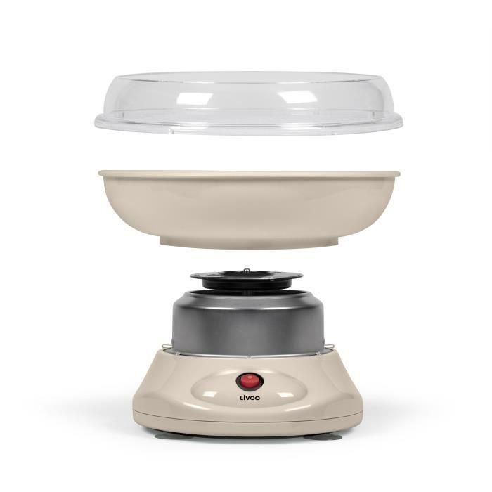 Livoo DOM468C Máquina de algodón de azúcar 450W con Recipiente y tapa extraíbles, cuchara medidora y 10 palitos de bambú 1 Livoo DOM468C Máquina de algodón de azúcar 450W con Recipiente y tapa extraíbles, cuchara medidora y 10 palitos de bambú 1