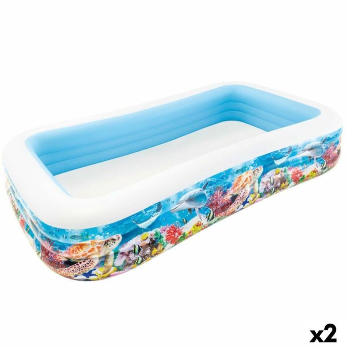 Piscina Hinchable para Niños Intex Tropical 1020 L 305 x 56 x 183 cm (2 Unidades)