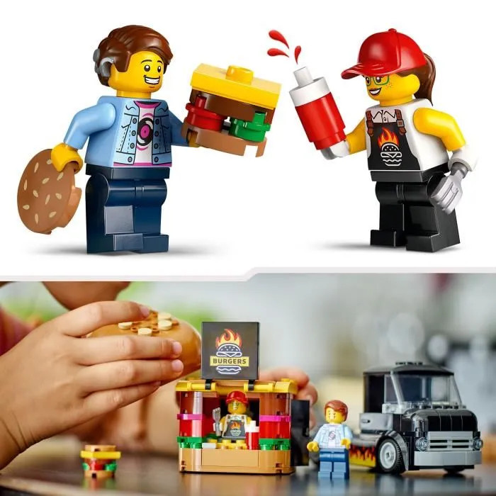 LEGO 60404 City Burgers Food Truck, Furgoneta de Juguete para Niños, Juego Imaginativo con Furgoneta y Minifiguras 3