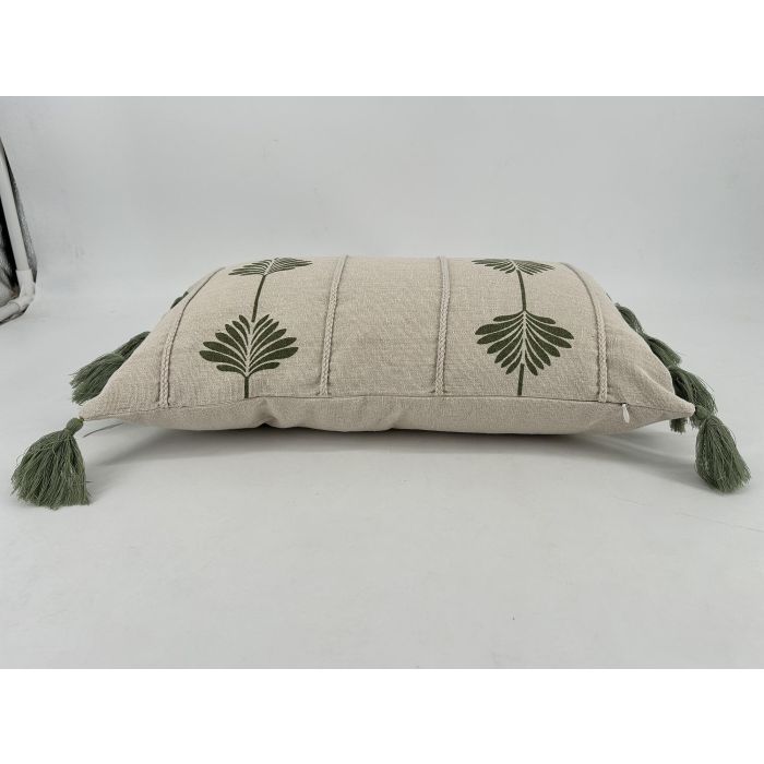 Cojin Boho DKD Home Decor Crudo Verde 50 x 30 cm (2 Unidades) 4 Cojin Boho DKD Home Decor Crudo Verde 50 x 30 cm (2 Unidades) 4