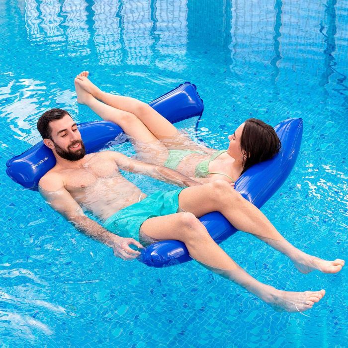 Hamaca de Agua Flotante Doble para Piscina Twolok InnovaGoods 11 Hamaca de Agua Flotante Doble para Piscina Twolok InnovaGoods 11