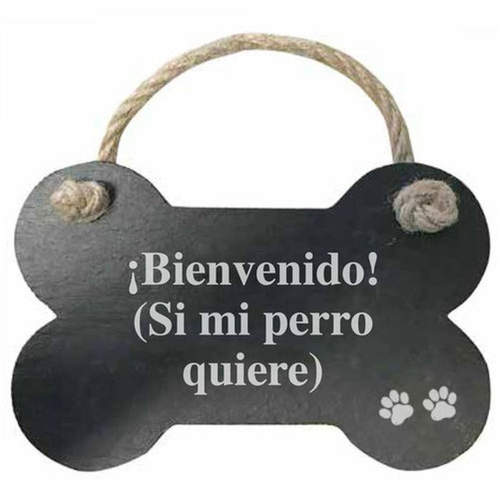 Decoración Colgante Magnet & Steel Bienvenido (si mi perro quiere) Hueso Pizarra Cuerda 1 Decoración Colgante Magnet & Steel Bienvenido (si mi perro quiere) Hueso Pizarra Cuerda 1