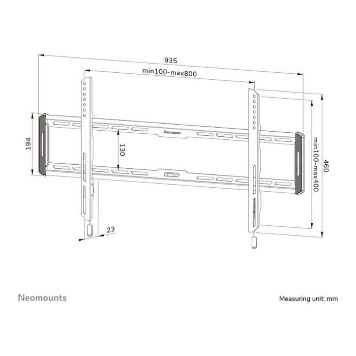 Soporte TV Neomounts WL30-550BL18 43" 86" 70 Kg