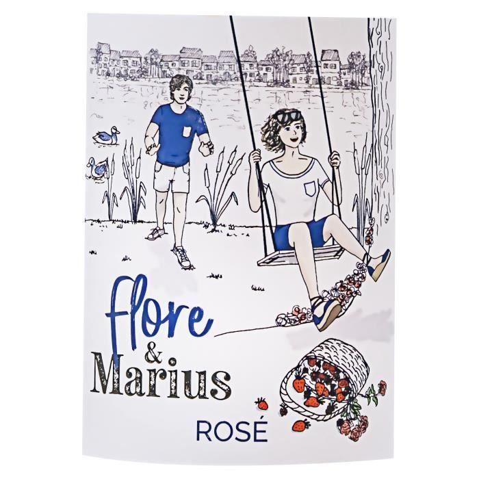 Flore & Marius 2023 IGP Atlantique - Vino rosado de Burdeos 1