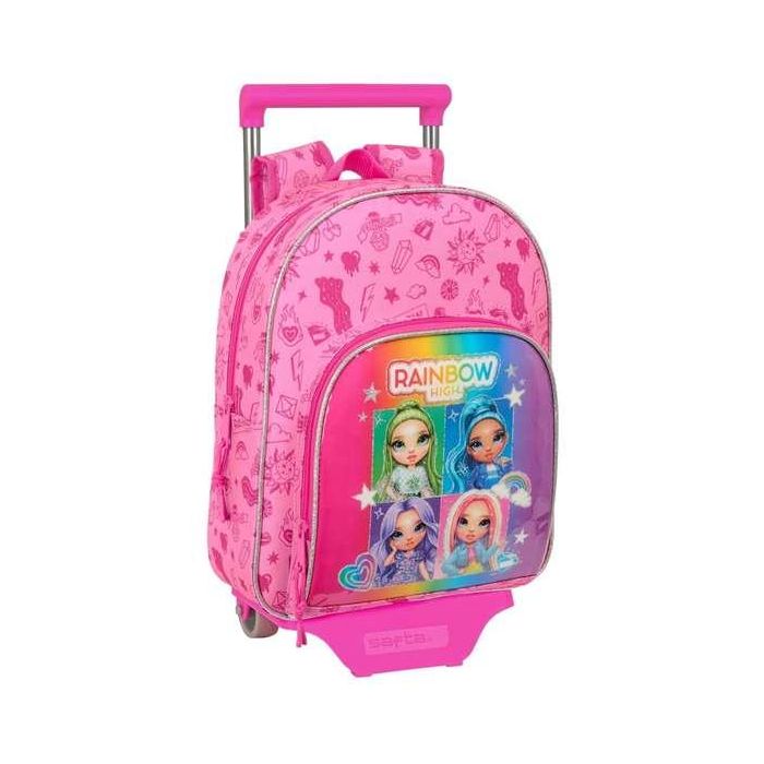 Mochila Escolar con Ruedas Rainbow High Shine Multicolor 28 x 34 x 10 cm 0 Mochila Escolar con Ruedas Rainbow High Shine Multicolor 28 x 34 x 10 cm 0