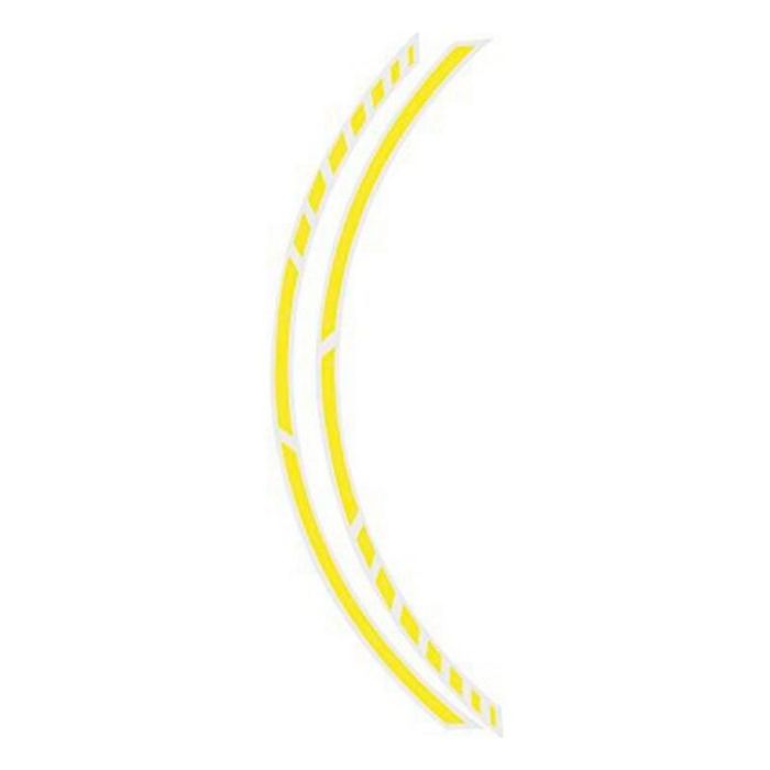 Foliatec FO34447 Pin Striping Racing Amarillo Neón 14 Bandas 7mm x 41cm Autoadhesivo para Llantas Bicicleta UV y Intemperie con Espaciador
