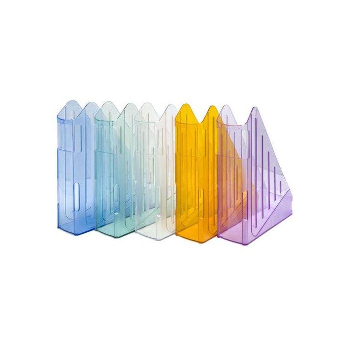 Revistero Plastico Arda 75Mm Transparente Cristal (Set de 10)
