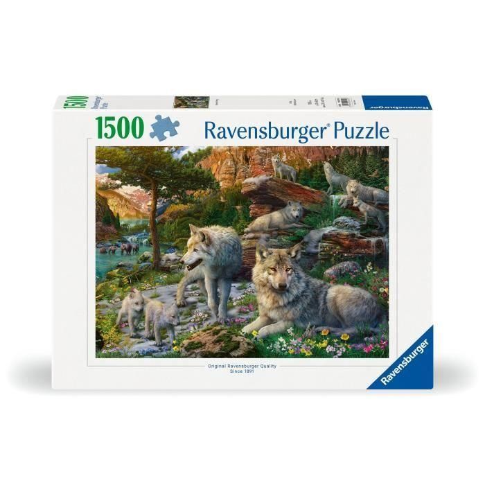 Puzzle de 1500 piezas Lobos en primavera, Adultos y niños a partir de 14 años, Puzzle de alta calidad 80x60cm, 12000719, Ravensburger 1