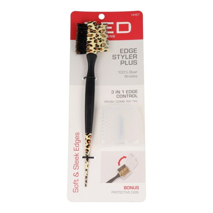 Red Kiss Edge Styler Plus con Estuche - Cepillo Profesional 3 en 1 para Estilizar Bordes