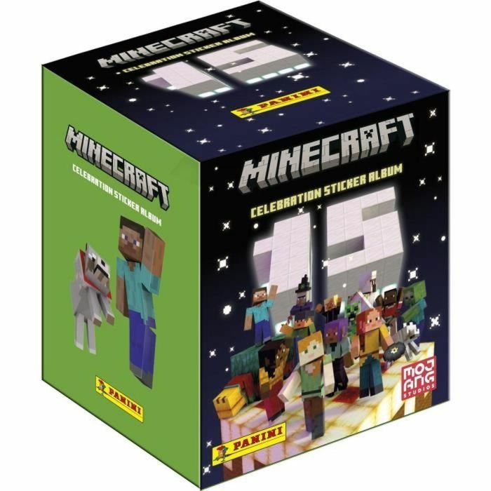 Caja de pegatinas - PANINI - Minecraft 3 (15º aniversario) - 36 bolsillos (180 pegatinas)