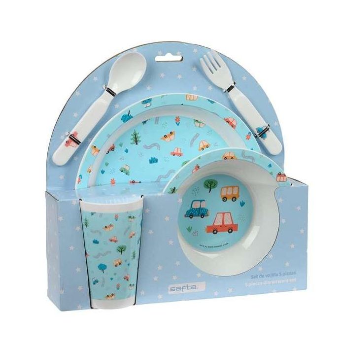 Set De Platos Cubiertos Y Vaso Safta Preescolar 260x260x90 mm Set De Platos Cubiertos Y Vaso Safta Preescolar 260x260x90 mm