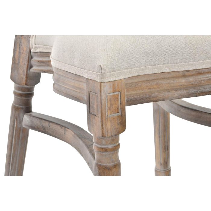 Silla Tradicional DKD Home Decor Beige Natural 46 x 96 x 50 cm (2 Unidades) 1 Silla Tradicional DKD Home Decor Beige Natural 46 x 96 x 50 cm (2 Unidades) 1