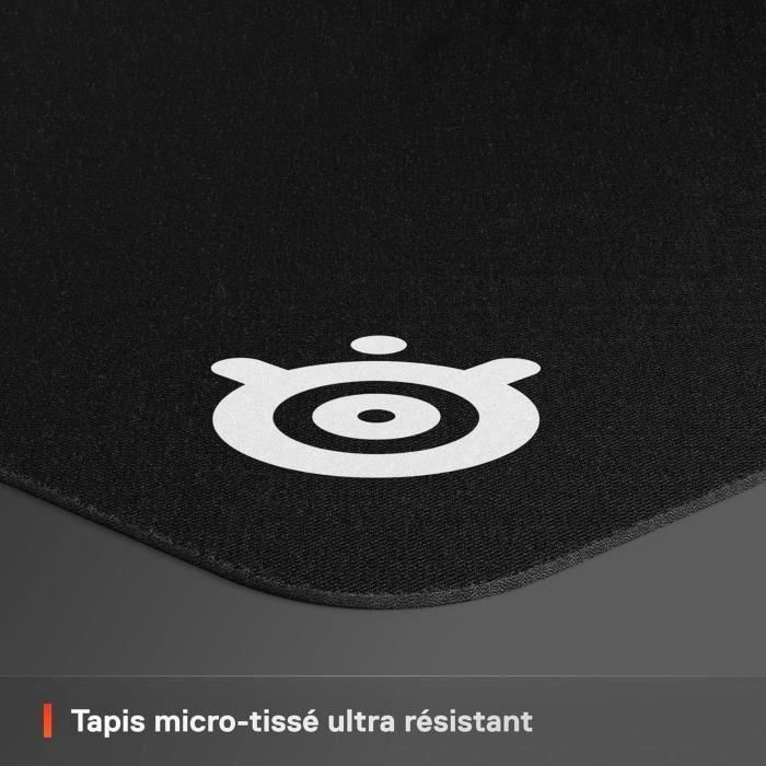 Alfombrilla de ratón para juegos - STEELSERIES - QCK XXL - Con superficie microtejida - 900 x 400 mm x 2 mm - Negra 3 Alfombrilla de ratón para juegos - STEELSERIES - QCK XXL - Con superficie microtejida - 900 x 400 mm x 2 mm - Negra 3