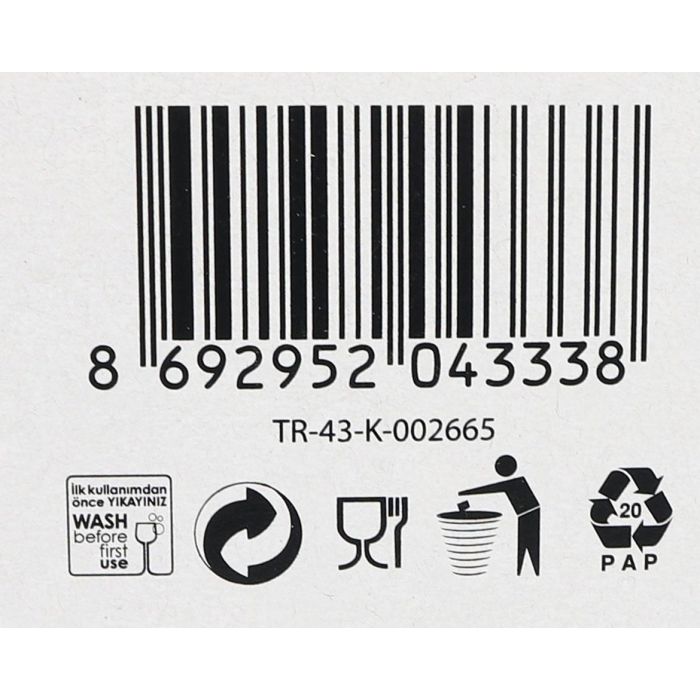 Lav Set 6 Vasos Cerveza Belek 375 cc - Vasos de Vidrio para Hostelería (8 Cajas)