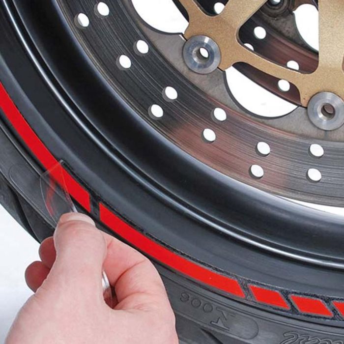 Foliatec FO34440 Tiras para Llantas de Moto Pin Striping Racing Rojo 14 Bandas 7mm x 41cm 6