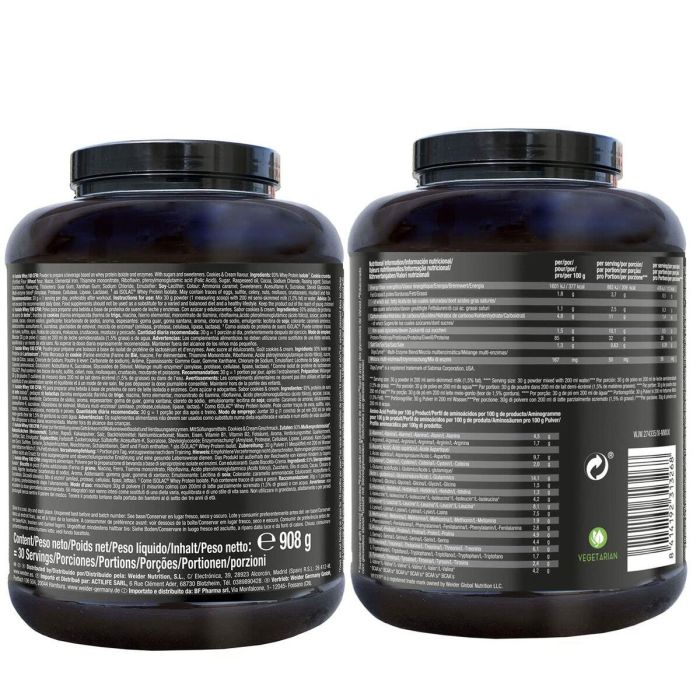 Proteína Weider Isolate Whey 100 Cfm Cookies & Cream 1