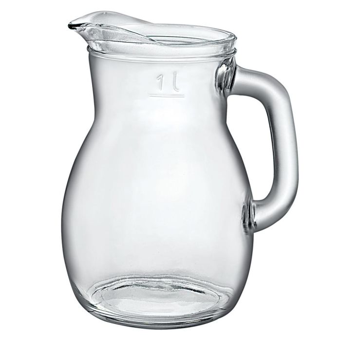 Bormioli Rocco Jarra de Vidrio Bistrot Transparente 1 Litro Fabricada en Italia Apta Lavavajillas y Frigorífico Bormioli Rocco Jarra de Vidrio Bistrot Transparente 1 Litro Fabricada en Italia Apta Lavavajillas y Frigorífico
