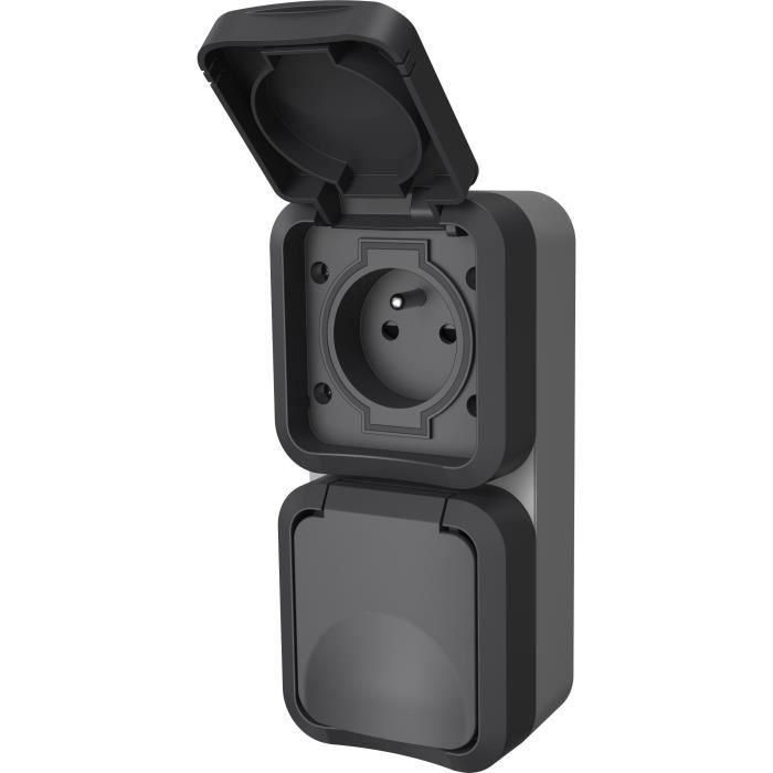 Toma doble - QUARX - Aqua Pro - Exterior, vertical, IP55, 250V, 16A 4 Toma doble - QUARX - Aqua Pro - Exterior, vertical, IP55, 250V, 16A 4