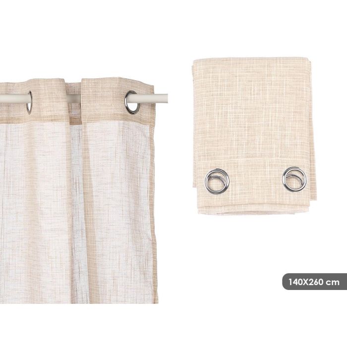 Giftdecor Cortina Beige Rayas, 140x260 cm, 100% Poliéster (6 Unidades) Giftdecor Cortina Beige Rayas, 140x260 cm, 100% Poliéster (6 Unidades)