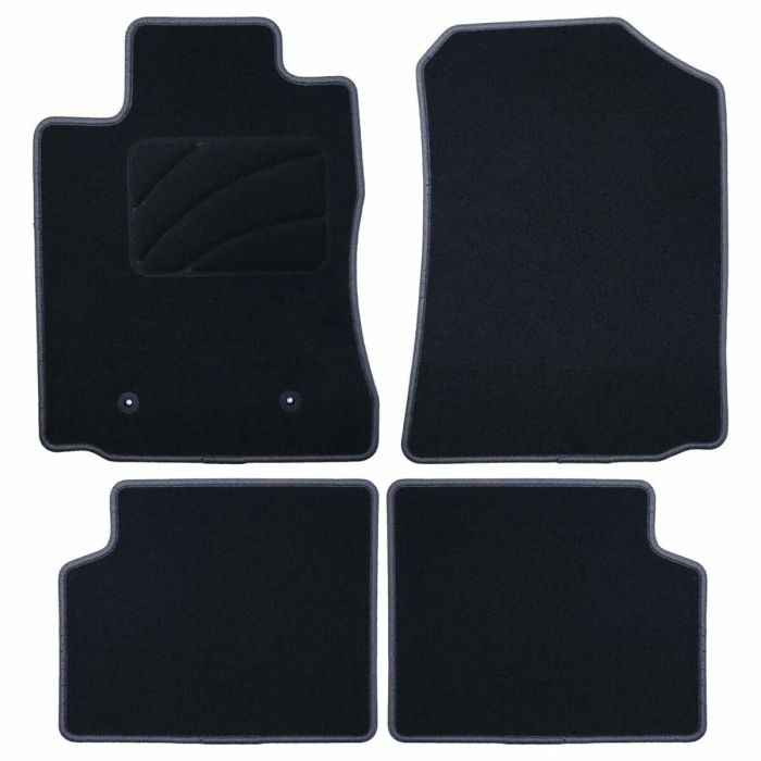 Set de Alfombrillas para Coche OCC Motorsport OCCTY0014GD Negro Gris oscuro Toyota Corolla Terciopelo 7
