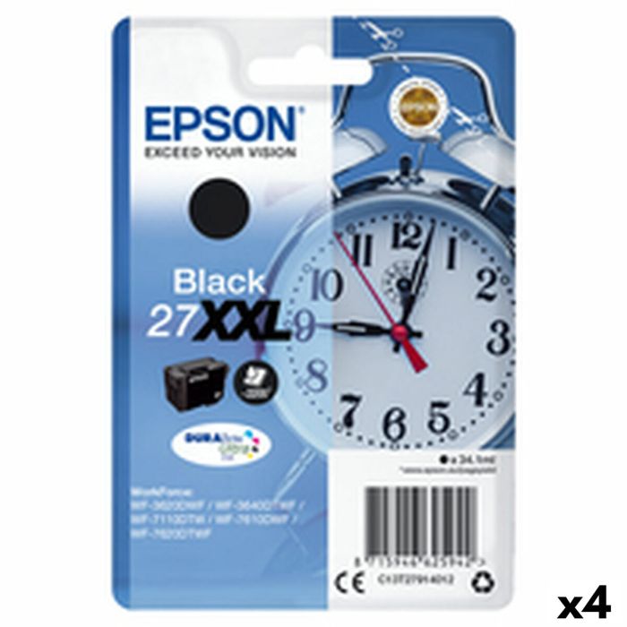 Cartucho de Tinta Original Epson WF-3000 7000 - Nº27XXL Negro (4 Unidades)