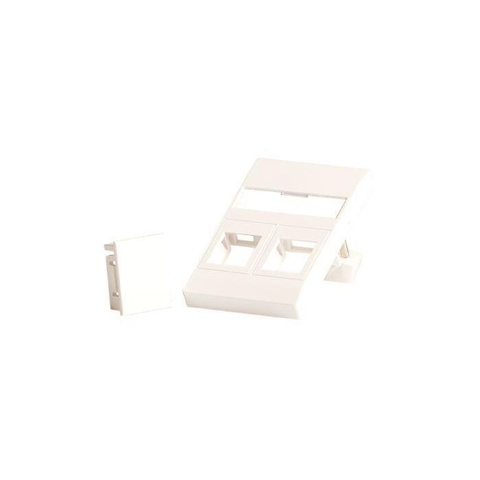 Lanview Wall plate for 2 x keystone. Fits 50x75 mm LK FUGA outlet