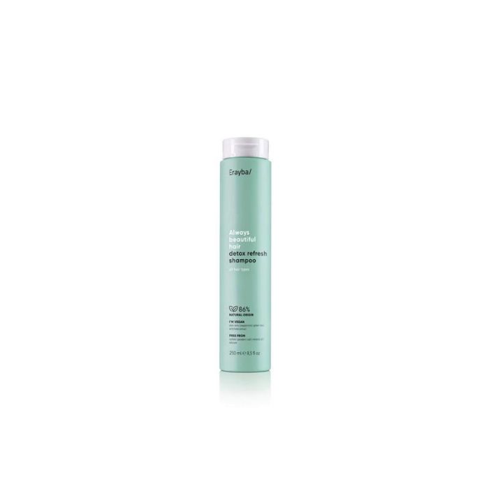Erayba ABH Detox Refresh Shampoo vegano 250ml con Aloe Vera y Menta. Limpia, refresca, purifica y antioxidante para todo tipo de cabello.