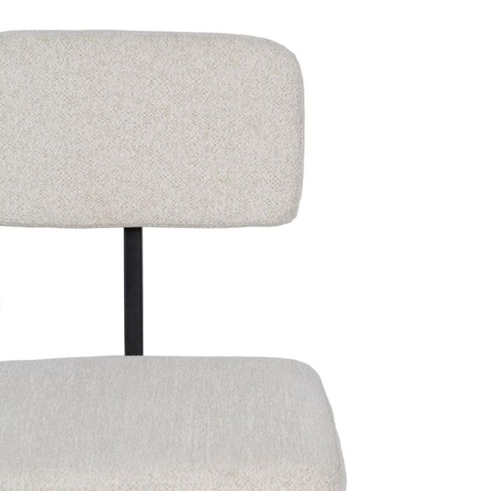 Silla Blanco Tejido-Metal Decoración 42,50 X 55 X 77,50 cm