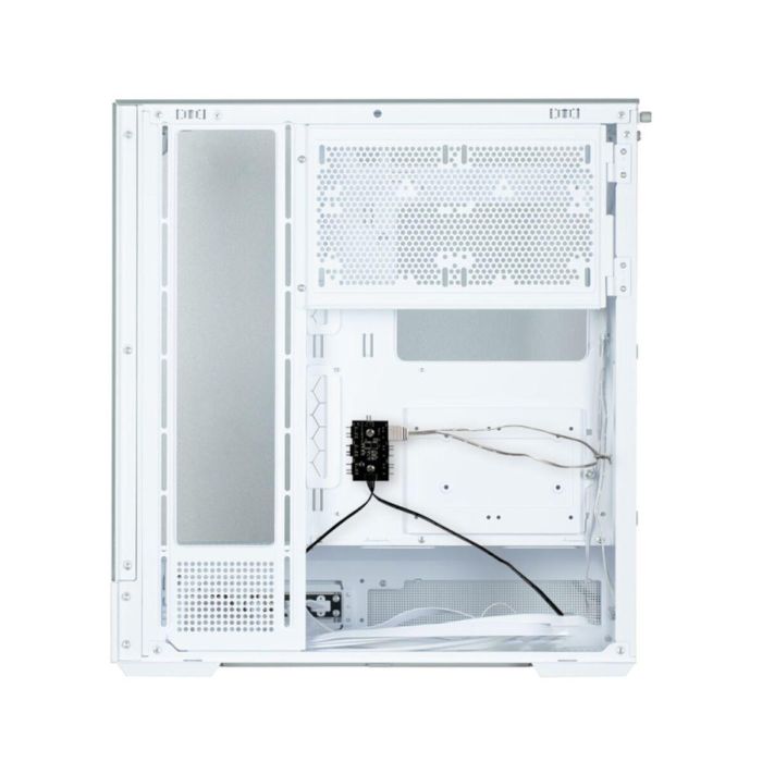 Zalman P40 Prism White Midi Tower PC, Caja de ordenador Blanco, Panel de vidrio templado, Iluminación RGB 5