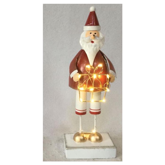 Figura Navidad Tradicional DKD Home Decor Rojo Dorado 4 x 20 x 7 cm (4 Unidades) 1