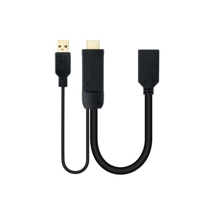 Nanocable 10.16.0205 Conversor HDMI 2.0 a DisplayPort 1.2, Soporta 4K@60Hz, Alimentación USB, 20cm Negro 0 Nanocable 10.16.0205 Conversor HDMI 2.0 a DisplayPort 1.2, Soporta 4K@60Hz, Alimentación USB, 20cm Negro 0