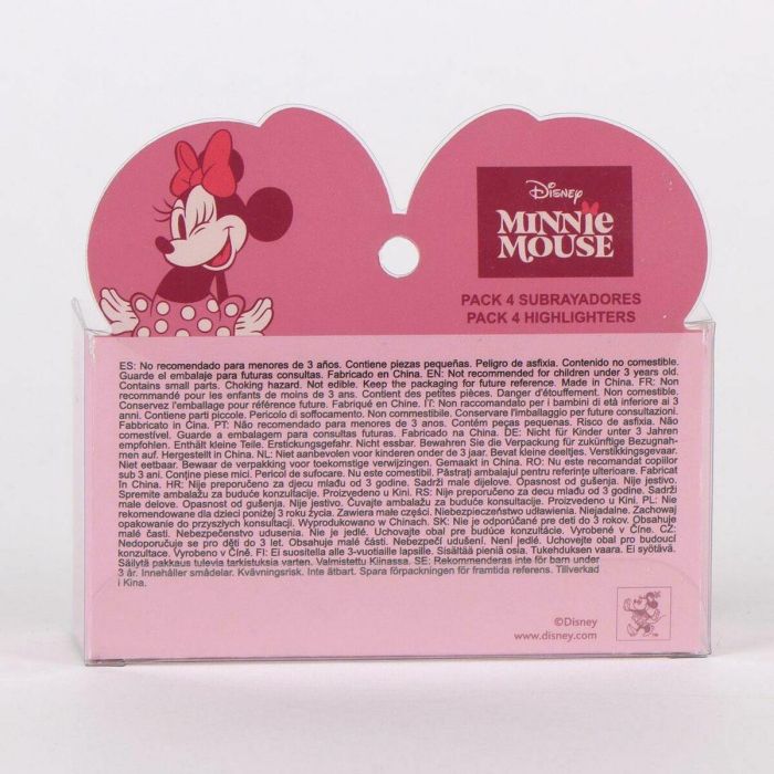 Cerdá Set de Subrayadores Minnie Disney para Material Escolar, Color Rosa. Medidas: 12.3 x 6.0 x 3.2 cm. 1 Cerdá Set de Subrayadores Minnie Disney para Material Escolar, Color Rosa. Medidas: 12.3 x 6.0 x 3.2 cm. 1