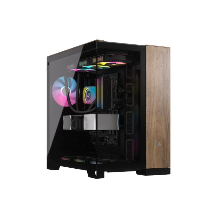Corsair CC-9011282-WW Carcasa PC Midi Tower Gaming con Ventana Lateral, Vidrio Templado e Iluminación Multicolor Negro y Nuez 0 Corsair CC-9011282-WW Carcasa PC Midi Tower Gaming con Ventana Lateral, Vidrio Templado e Iluminación Multicolor Negro y Nuez 0