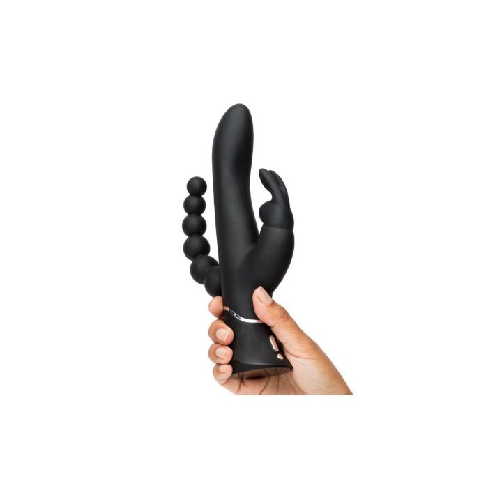 Vibrador conejito Happy Rabbit 01253 Negro 4 Vibrador conejito Happy Rabbit 01253 Negro 4